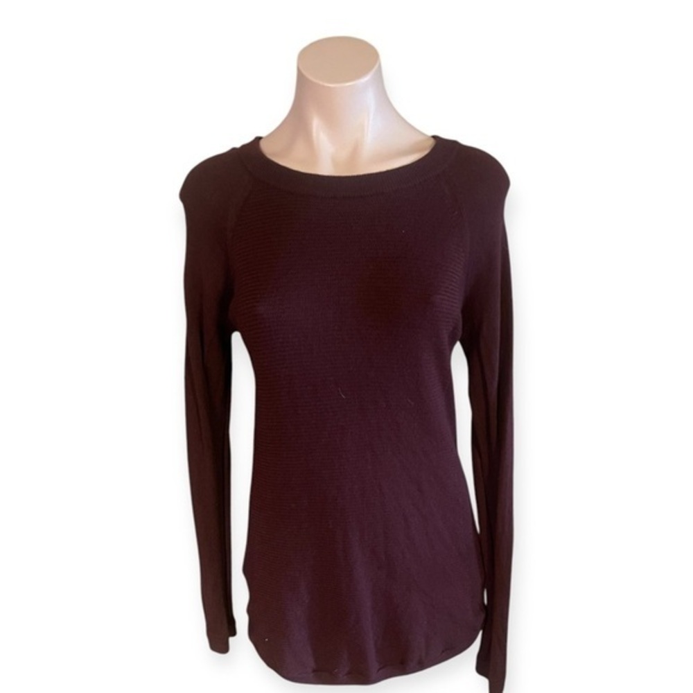 Lululemon Burgundy Merino Wool Sit In Lotus Sweater